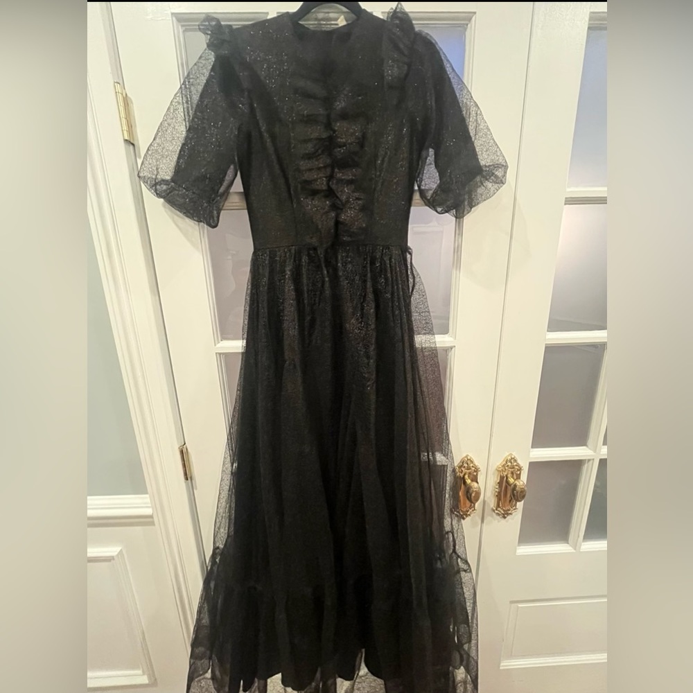 Black shimmer long gown